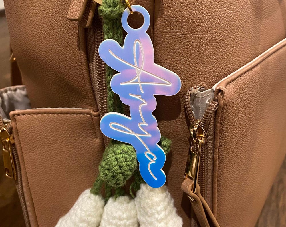 CUSTOM Holographic Personalized Keychain