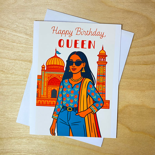 Funny Birthday Greeting Card- Birthday Queen
