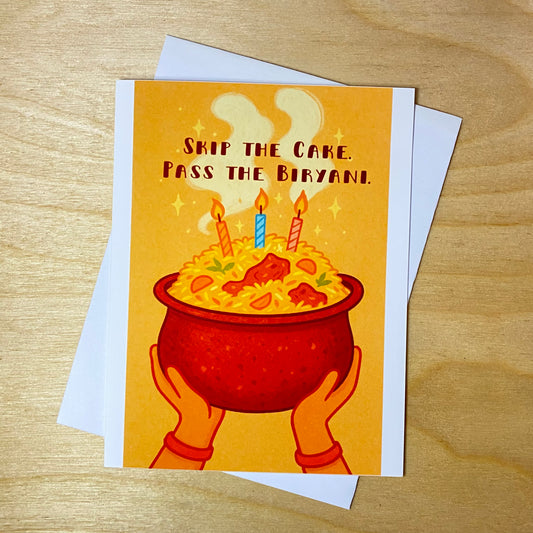 Funny Birthday Greeting Card- Skip the Cake