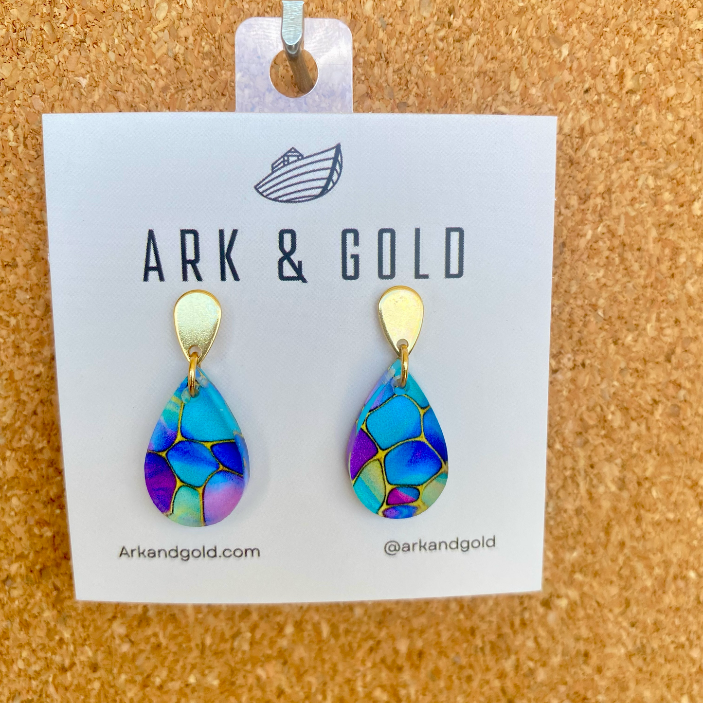 Small Stained Glass Drop Earrings