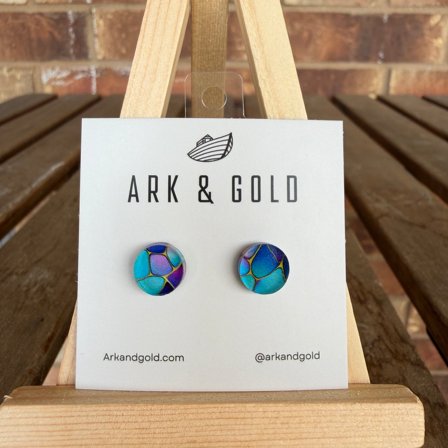 Stained Glass Stud Earrings- Multiple Shapes